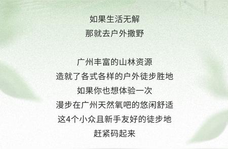 广州山野徒步，探寻未知秘境